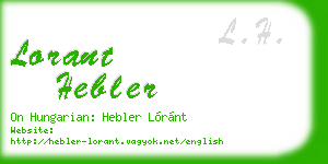 lorant hebler business card